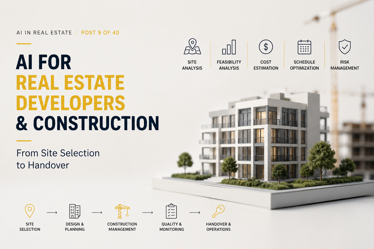 AI for Real Estate Developers and Construction: From Site Selection to Handover