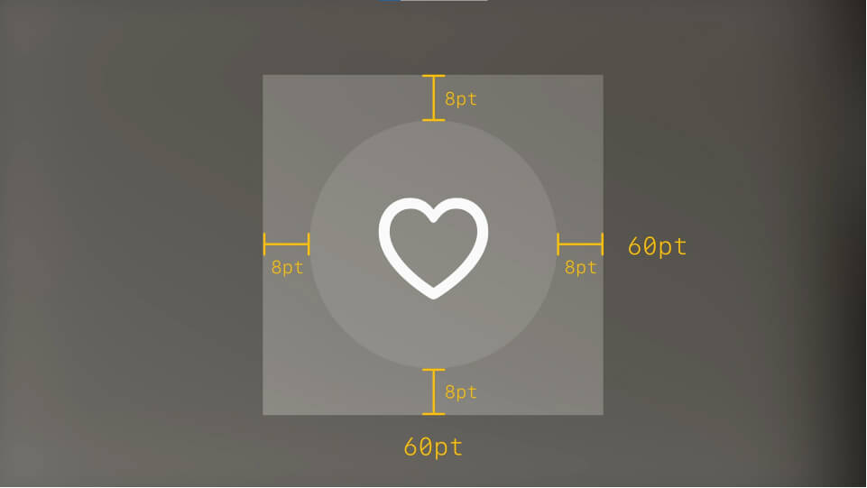 Importance of easy target sizes for interactive elements