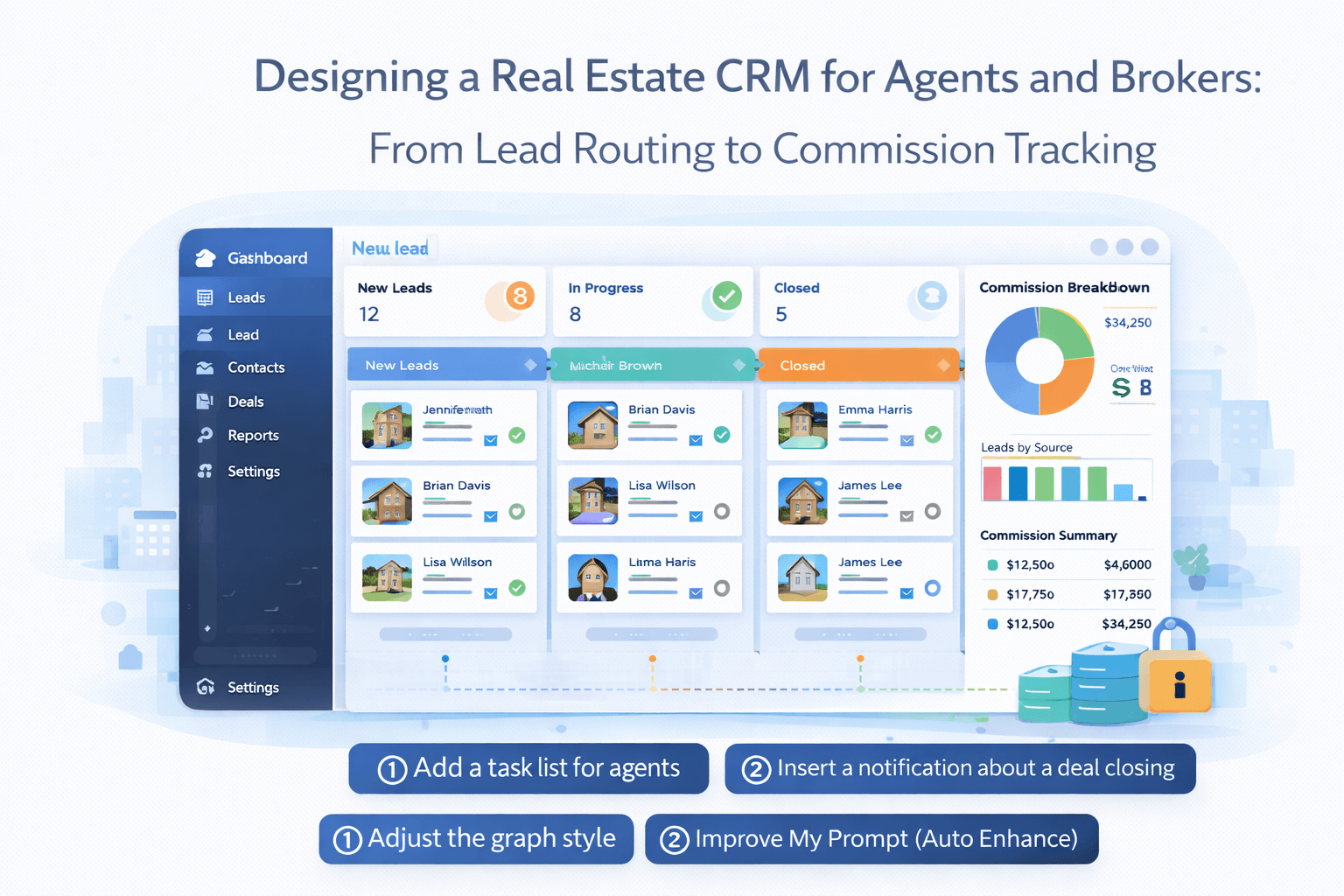 Designing a Real Estate CRM for Agents and Brokers: From Lead Routing to Commission Tracking