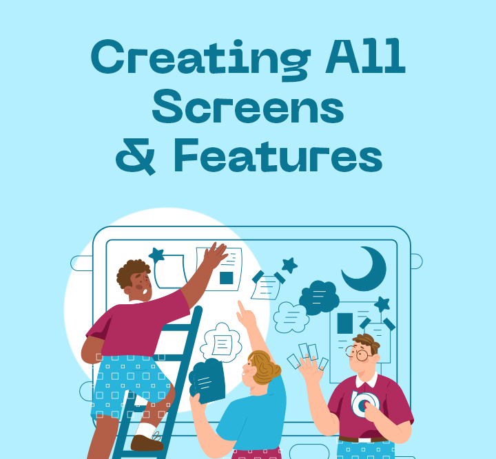 Creating all screens and features