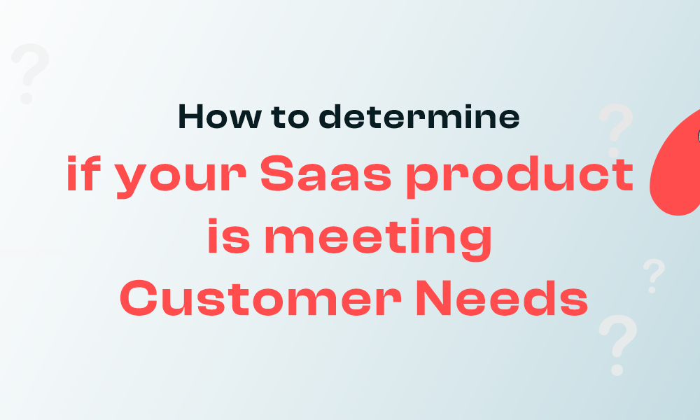 how to determine if your saas product is meeting customer needs